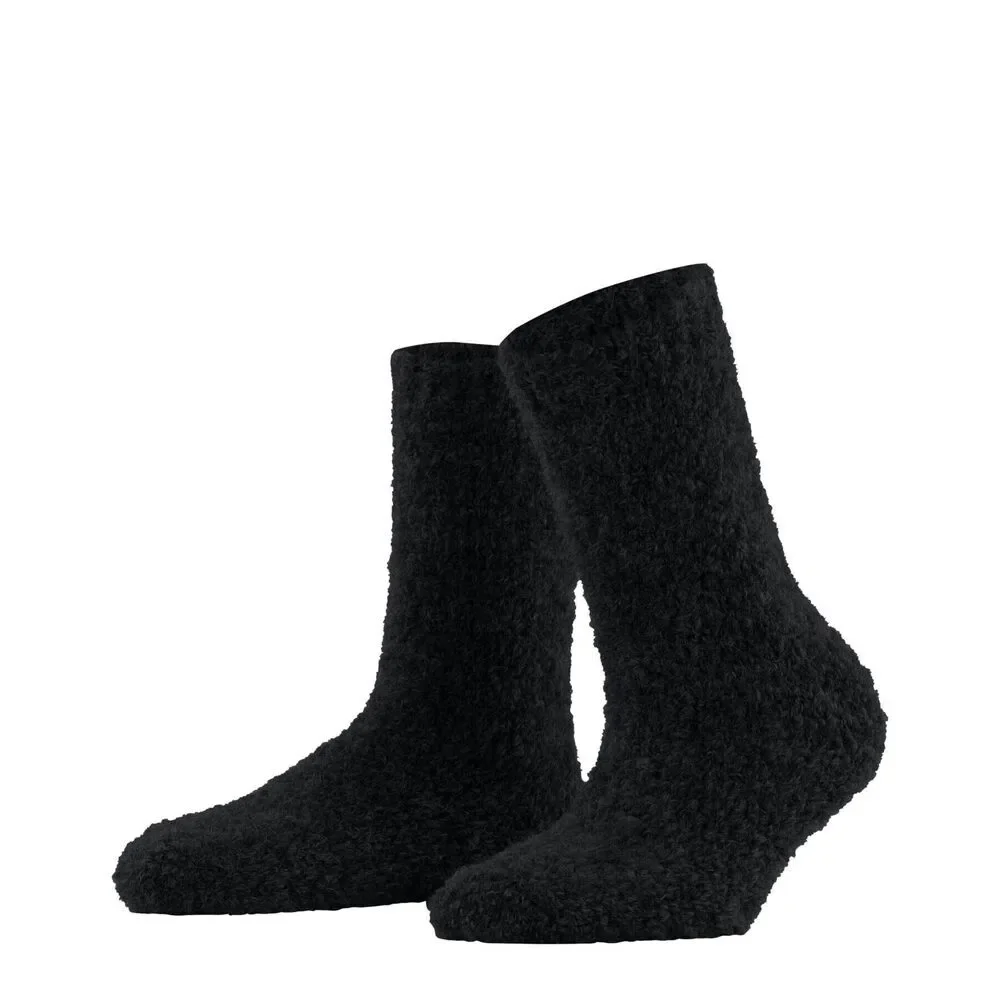 FALKE Women's Fuzzy Black Socks 8-10.5 1 Pair